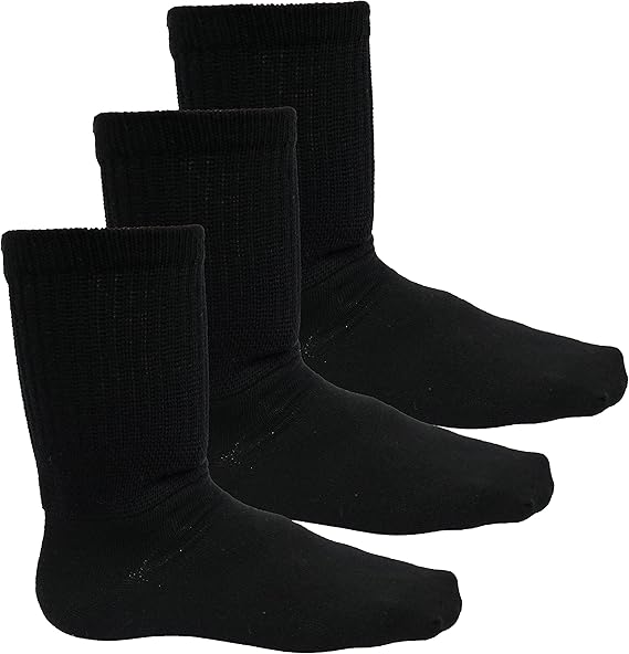 Diabetic Extra Wide Non-Elastic Socks, 3 Pairs